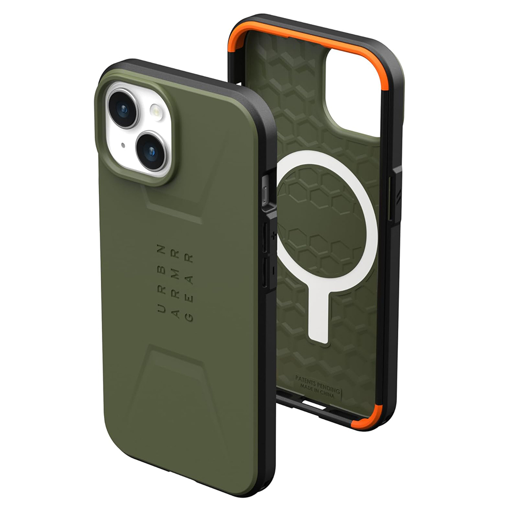 UAG Civilian MagSafe puzdro na iPhone 15 Plus - Olivová zelená KF2343069