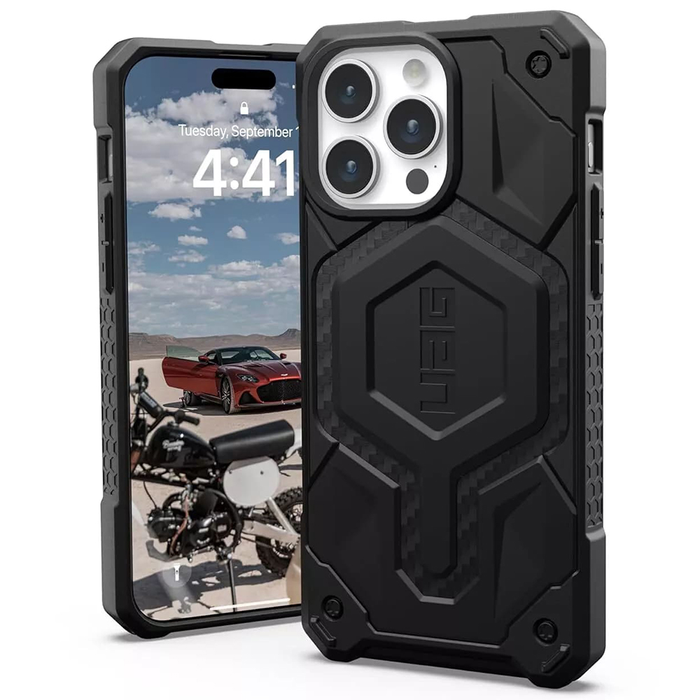 UAG Monarch Pro - extrémne odolný kryt na iPhone 15 Pro Max - Karbónová KF2342880