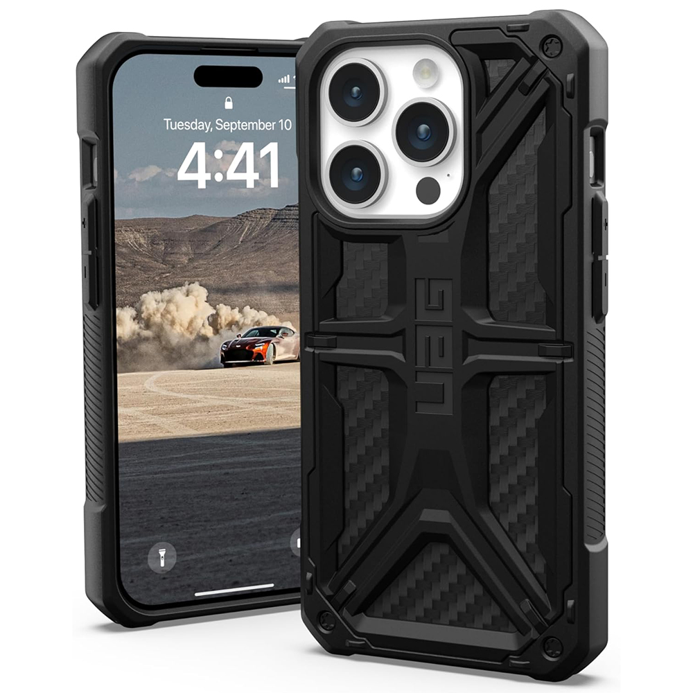 UAG Monarch - extrémne odolný kryt na iPhone 15 Pro - Karbónová KF2342920