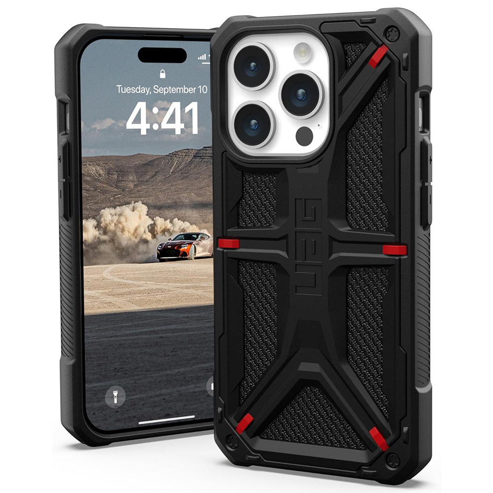 UAG Monarch - extrémne odolný kryt na iPhone 15 Pro - Kevlar čierna KF2342918