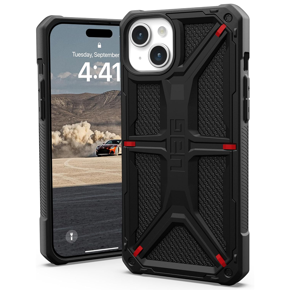 UAG Monarch - extrémne odolný kryt na iPhone 15 Plus - Kevlar čierna KF2342921