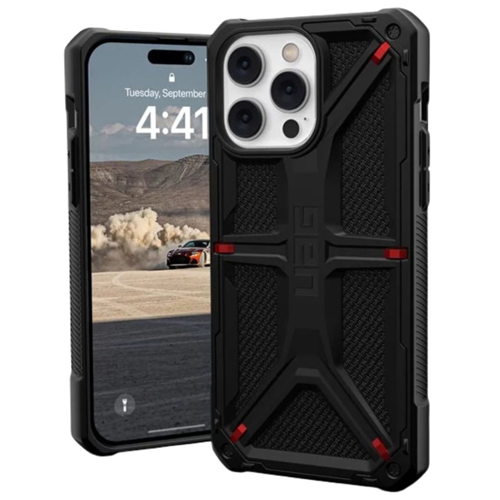 UAG Monarch - extrémne odolný kryt na iPhone 14 Pro Max - Kevlar čierna KF2342925