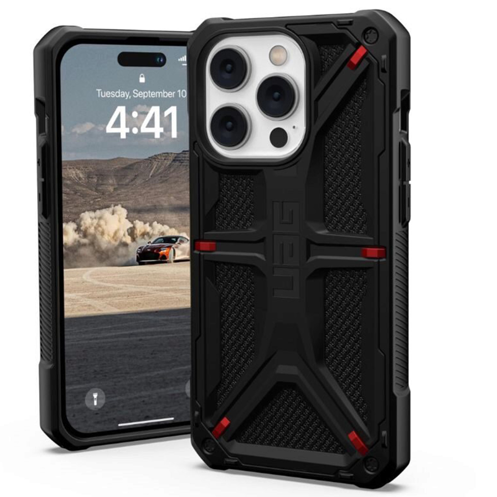 UAG Monarch - extrémne odolný kryt na iPhone 14 Pro - Kevlar čierna KF2342929