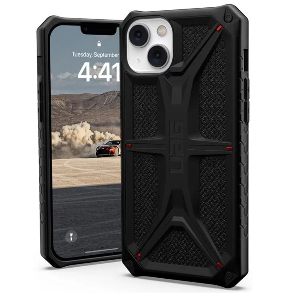 UAG Monarch - extrémne odolný kryt na iPhone 14 - Kevlar čierna KF2342937