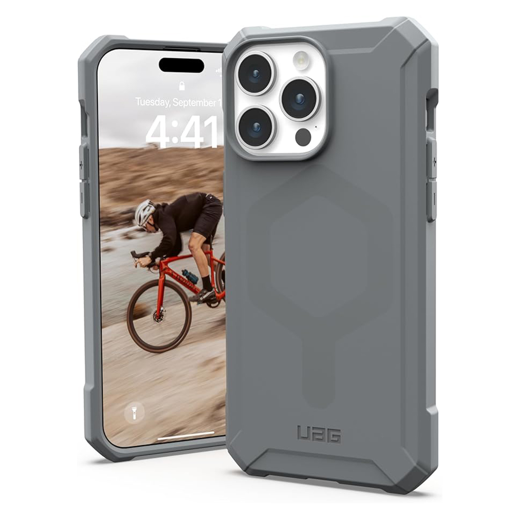 UAG Essential Armor MagSafe puzdro na iPhone 15 Pro Max - Strieborná KF2342963
