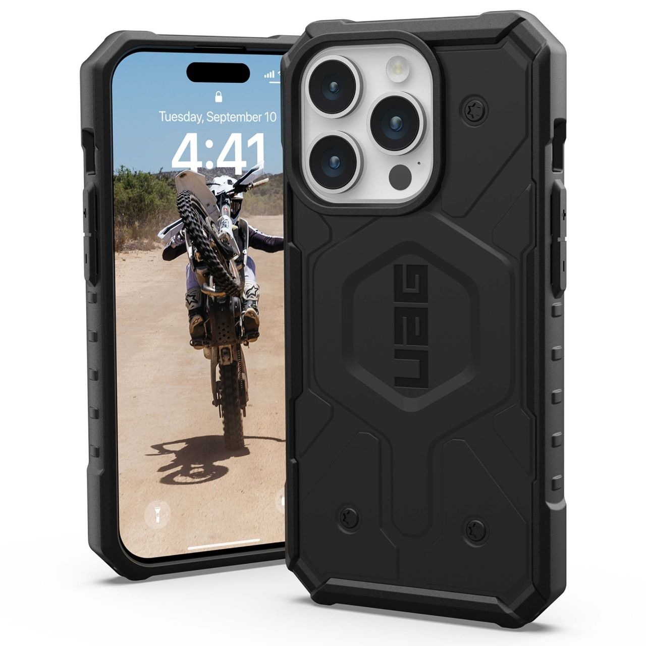 UAG Pathfinder MagSafe - extrémne odolný kryt na iPhone 15 Pro - Čierna KF2343093