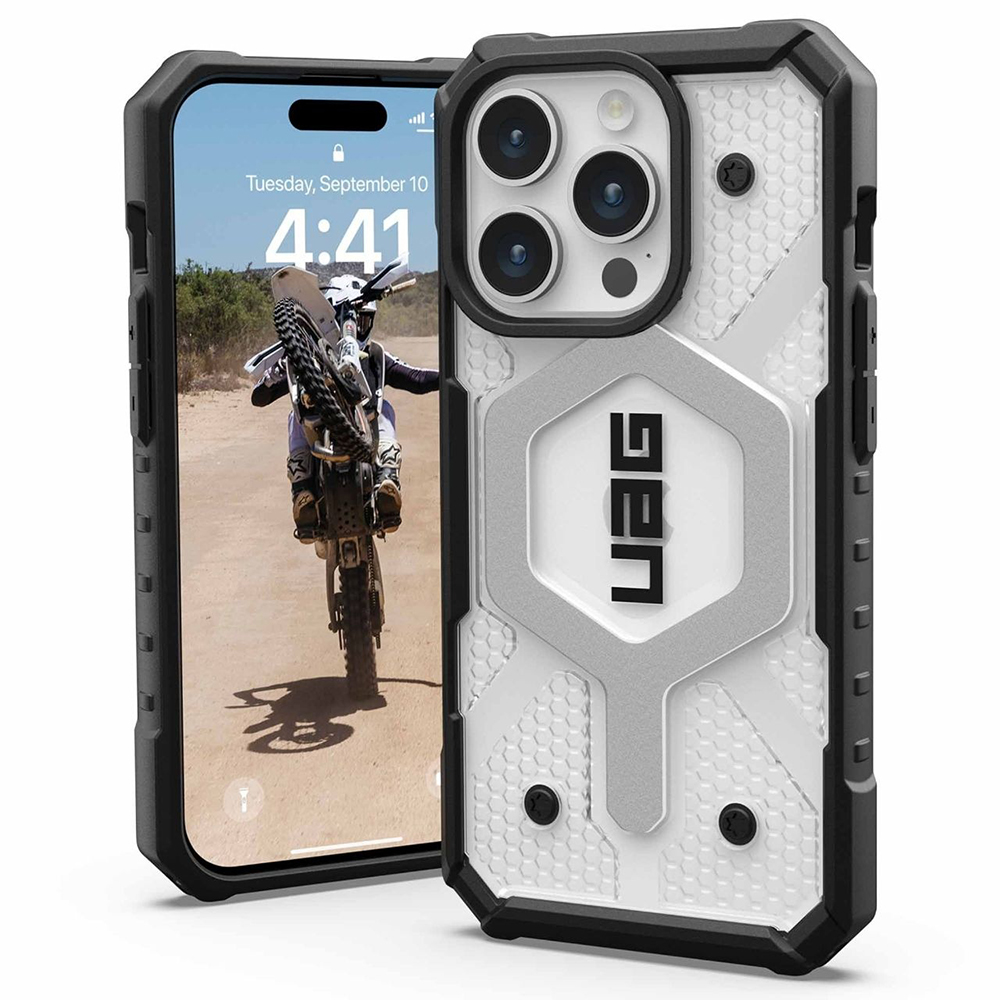 UAG Pathfinder MagSafe - extrémne odolný kryt na iPhone 15 Pro - Ľadová KF2343120