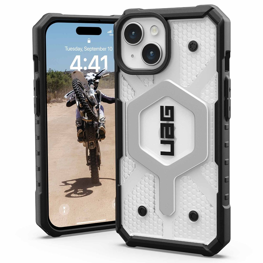UAG Pathfinder MagSafe - extrémne odolný kryt na iPhone 15 Plus - Ľadová KF2343155