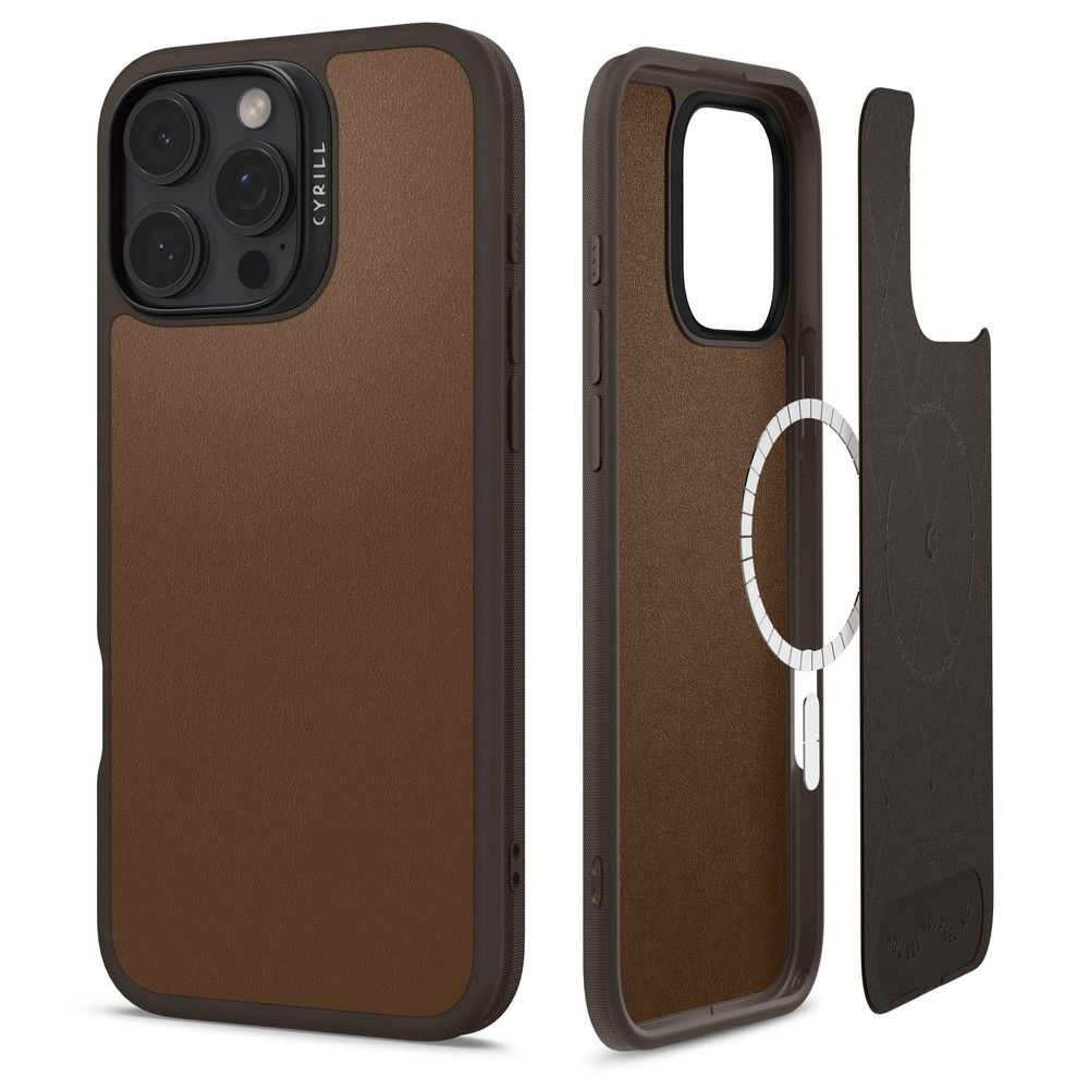 Spigen Cyrill Kajuk MagSafe kryt na iPhone 16 Pro Max - hnedý (Saddle Brown) KF2342844