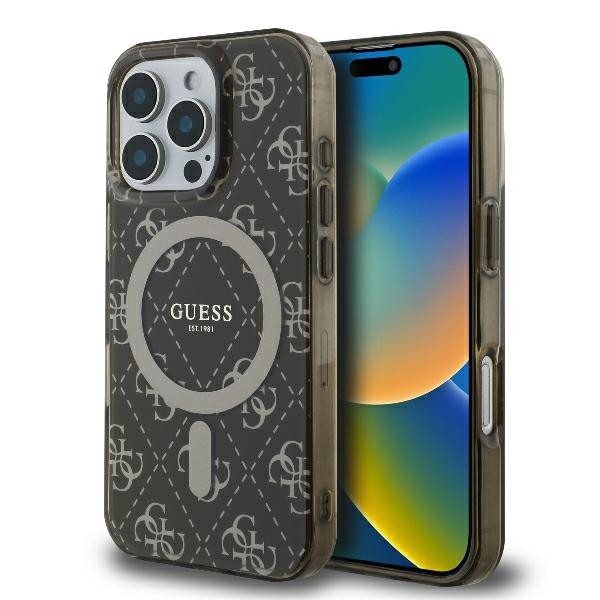 Guess IML 4G Background MagSafe kryt na iPhone 16 Pro Max (GUHMP16XH4DTEW) - hnedý KF2340650