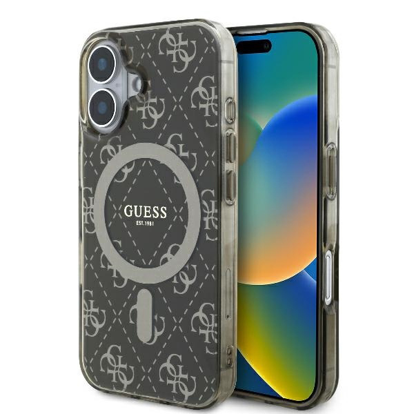 Guess IML 4G Background MagSafe kryt na iPhone 16 (GUHMP16SH4DTEW) - hnedý KF2340646