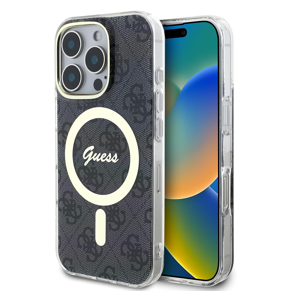 Guess IML 4G MagSafe kryt na iPhone 16 Pro (GUHMP16LH4STK) - čierny KF2340513