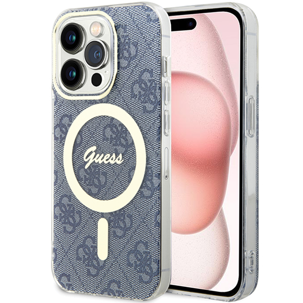 Guess IML 4G MagSafe kryt na iPhone 15 (GUHMP15SH4STB) - modrý KF2340505