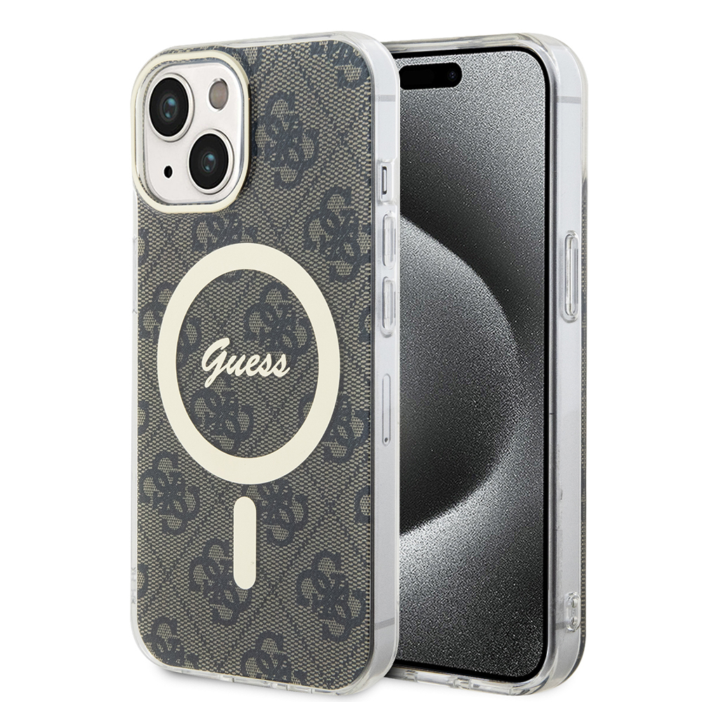 Guess IML 4G MagSafe kryt na iPhone 15 (GUHMP15SH4STW) - hnedý KF2340504