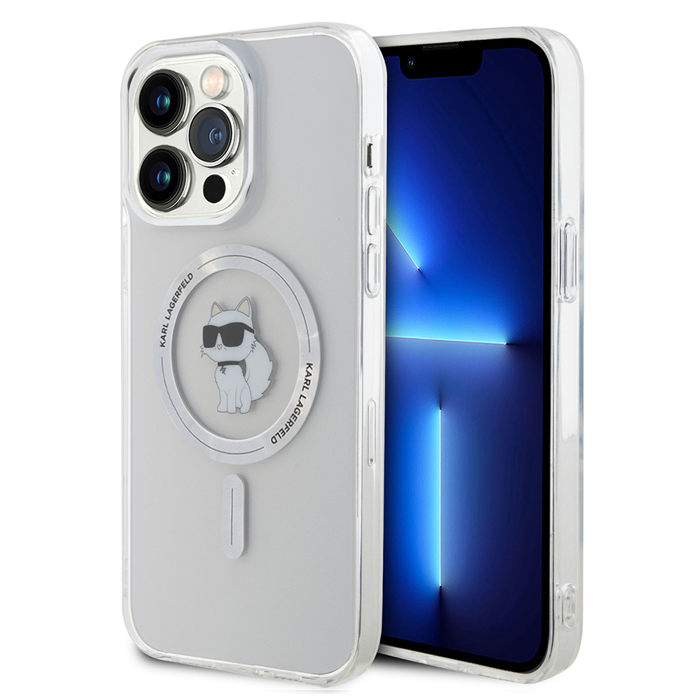 Karl Lagerfeld IML MagSafe kryt na iPhone 14 Pro Max (KLHMP14XHFCCNOT) - priesvitná Choupette KF2340733