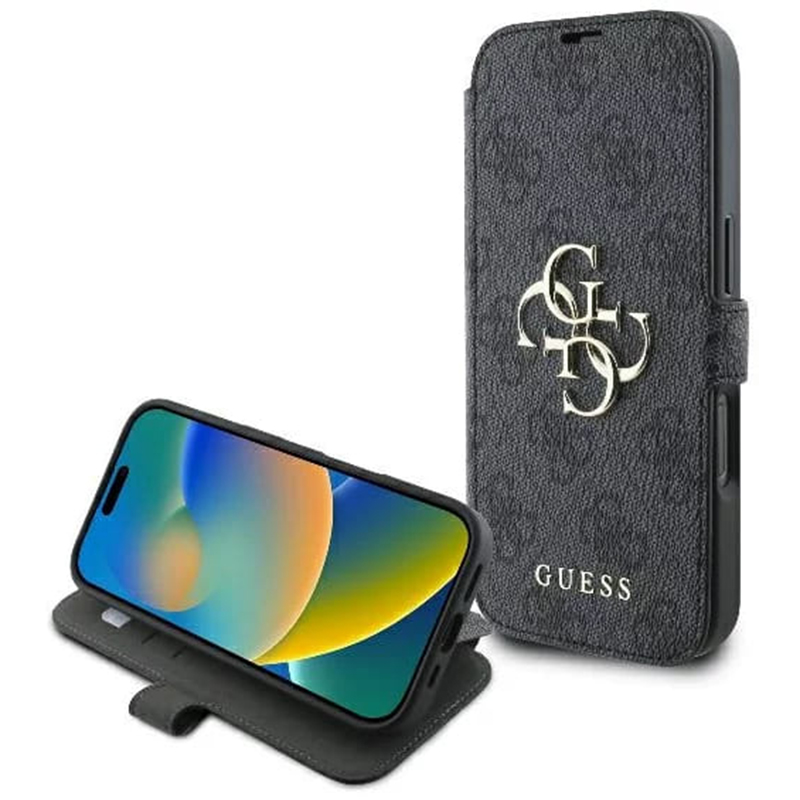 Guess knižkové puzdro Book 4G na iPhone 16 Pro Max (GUBKP16X4GMGGR) - čierne KF2339686