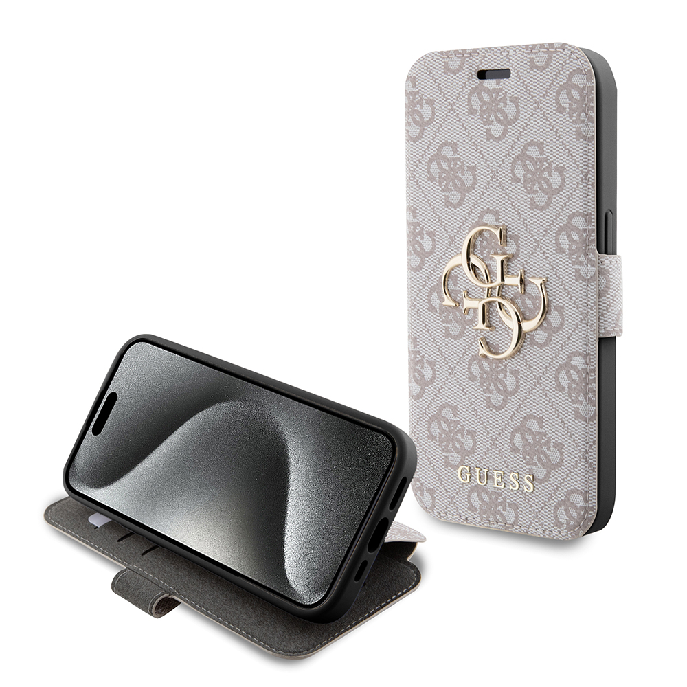 Guess knižkové puzdro Book 4G na iPhone 15 Pro Max (GUBKP15X4GMGPI) - ružové KF2339673