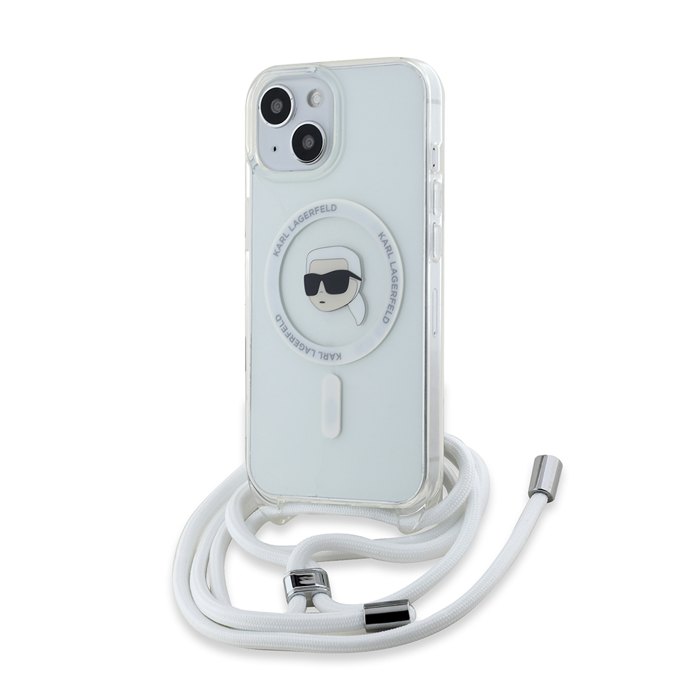Karl Lagerfeld IML crossbody kryt s MagSafe na iPhone 15 (KLHMP15SHCKHNT) - Karl Head KF2340763