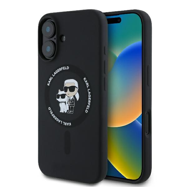 Karl Lagerfeld silikónový krúžkový kryt s MagSafe na iPhone 16 Plus (KLHMP16MSCMKCRHK) - Karl&Choupette KF2340847