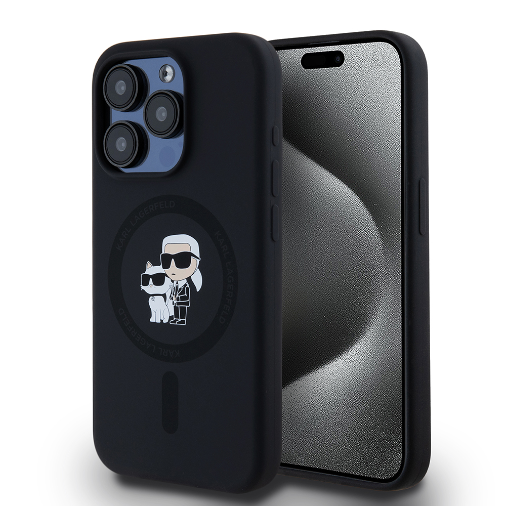 Karl Lagerfeld silikónový kryt s MagSafe na iPhone 15 Pro (KLHMP15LSCMKCRHK) - Karl&Choupette KF2340736