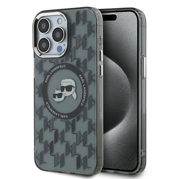 Karl Lagerfeld IML MagSafe kryt na iPhone 15 Pro Max (KLHMP15XHMCKMHK) - Monogram Karl&Choupette hlava KF2340790