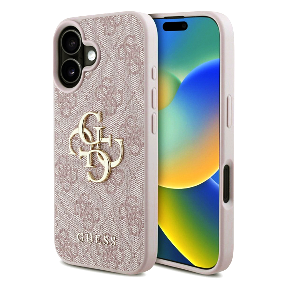 Guess pevný kryt 4G s veľkým logom na iPhone 16 Plus (GUHCP16M4GMGPI) - ružový KF2339940
