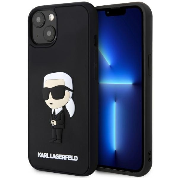 Karl Lagerfeld 3D Design kryt na iPhone 14 Plus (KLHCP14M3DRKINK) - Rubber Ikonik KF2339500