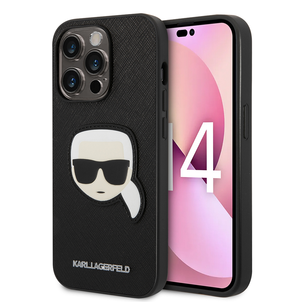 Karl Lagerfeld Saffiano kryt na iPhone 14 Pro Max (KLHCP14XSAPKHK) - Karl hlava KF2339571