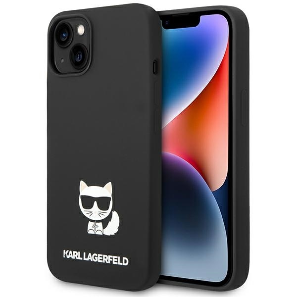 Karl Lagerfeld silikónový kryt na iPhone 14 Plus (KLHCP14MSLCTBK) - Choupette Body (čierny) KF2339739