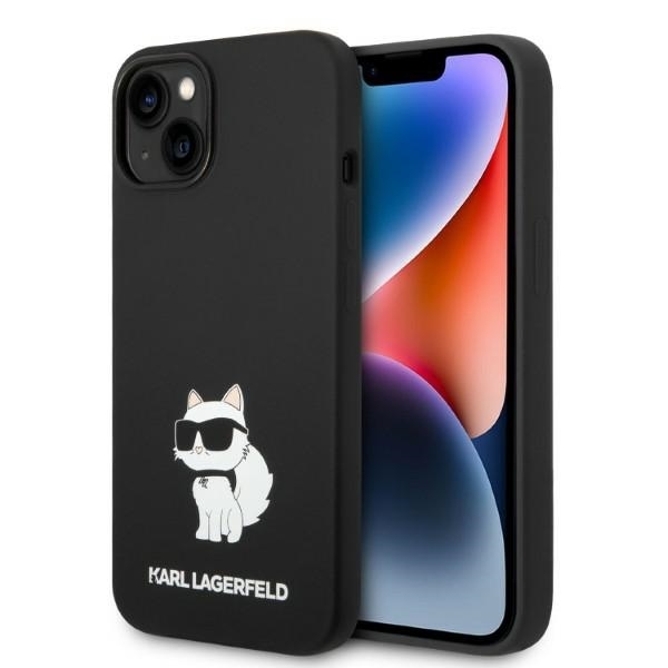 Karl Lagerfeld silikónový kryt na iPhone 14 Plus (KLHCP14MSNCHBCK) - Choupette (čierny) KF2339754