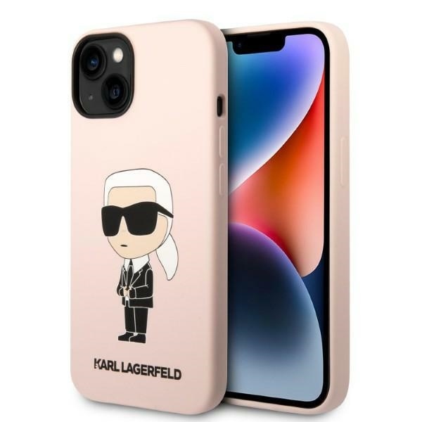 Karl Lagerfeld silikónový kryt na iPhone 14 Plus (KLHCP14MSNIKBCP) - ružový Ikonik KF2339758
