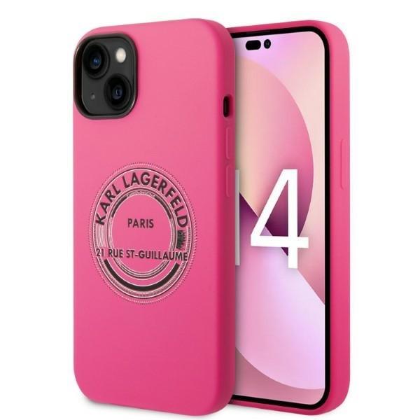 Karl Lagerfeld silikónový kryt na iPhone 14 Plus (KLHCP14MSRSGRCF) - ružový RSG KF2339759