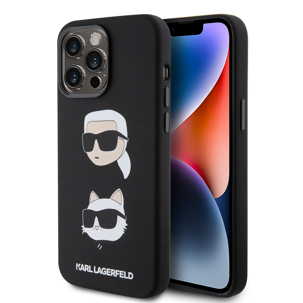 Karl Lagerfeld silikónový kryt na iPhone 15 Pro Max (KLHCP15XSDHKCNK) - Karl&Choupette Head KF2339865