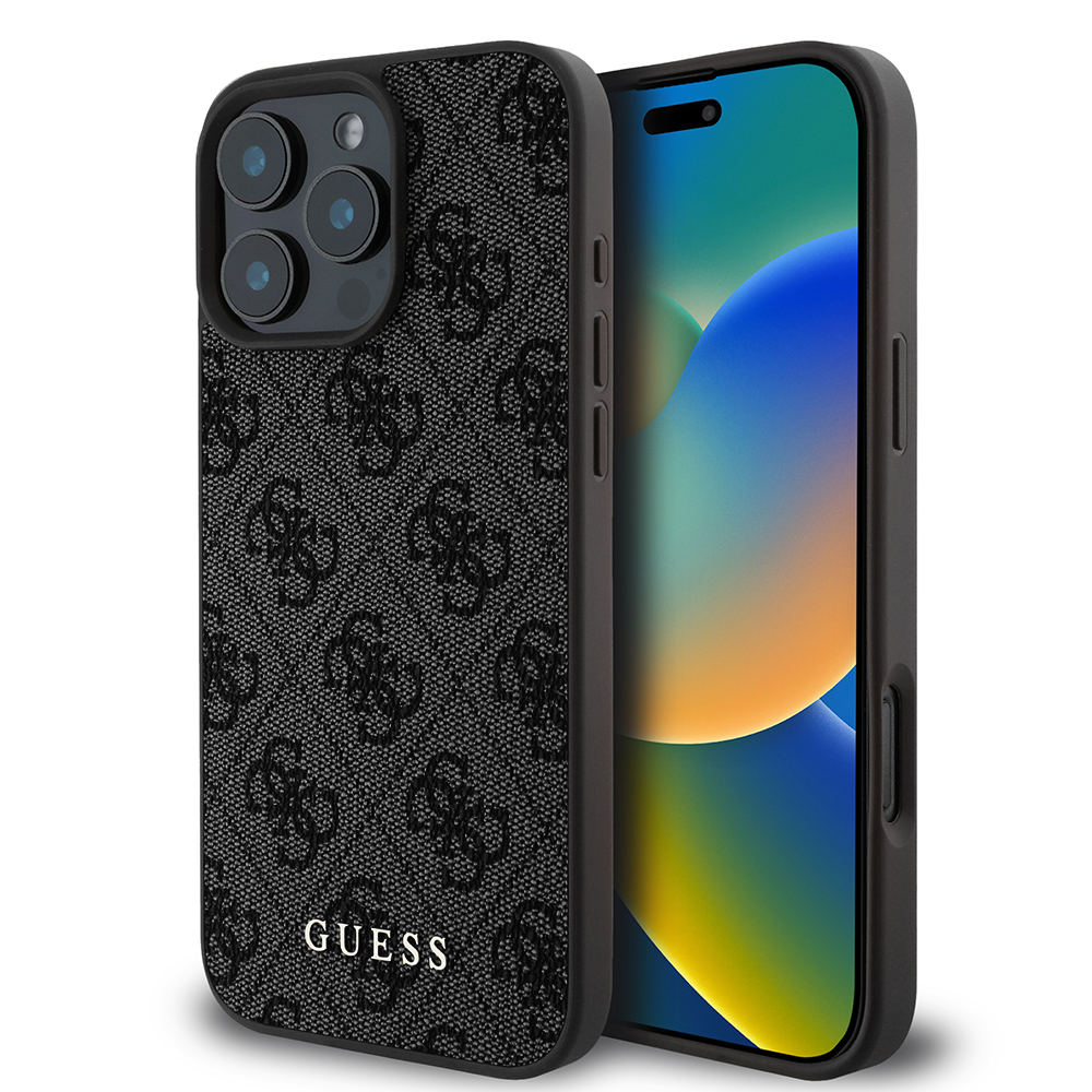 Guess pevný kryt 4G Classic na iPhone 16 Pro (GUHCP16LG4GFGR) - čierny KF2340069