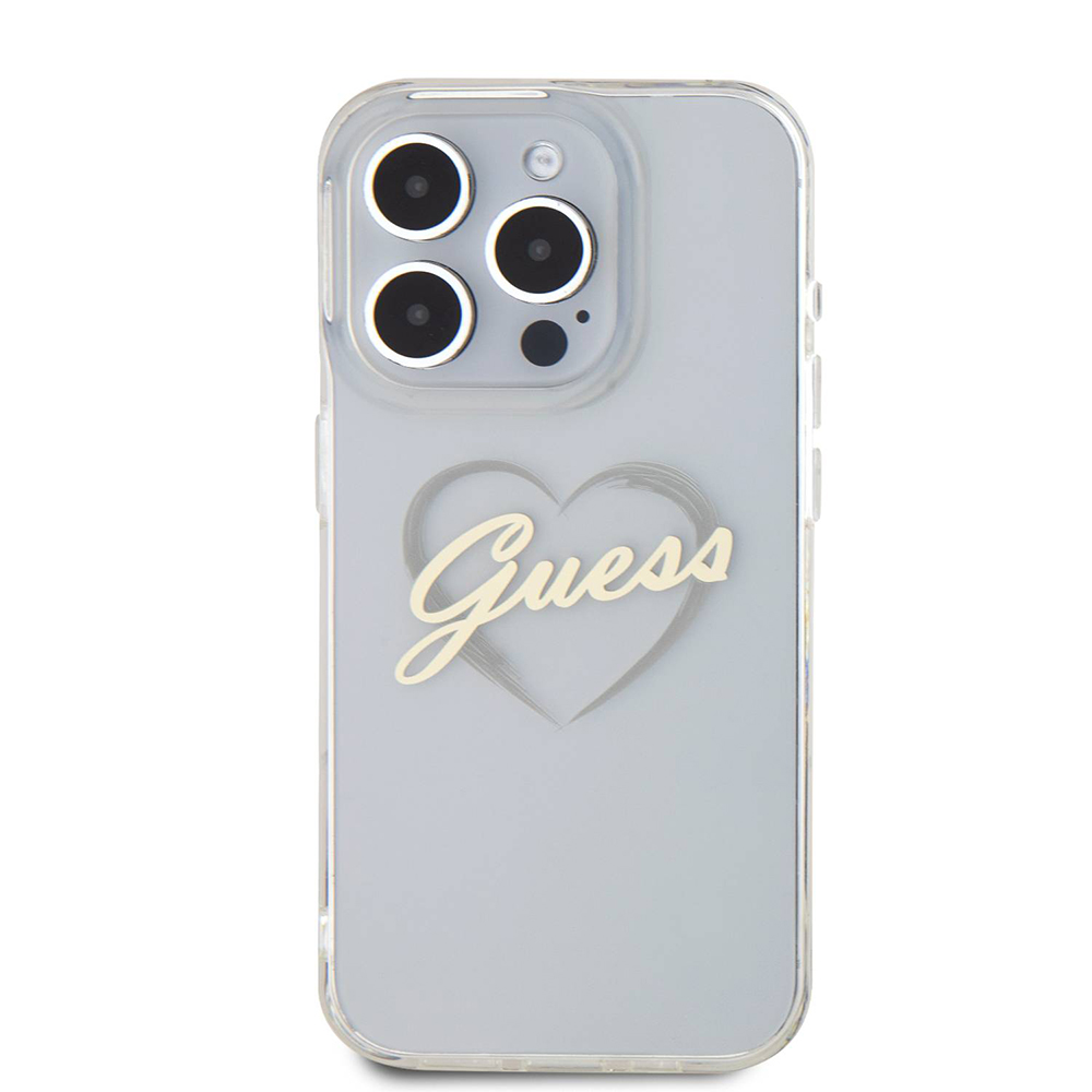 Guess pevný kryt IML Heart na iPhone 16 Pro Max (GUHCP16XHCHGSPT) - priehľadný KF2340064