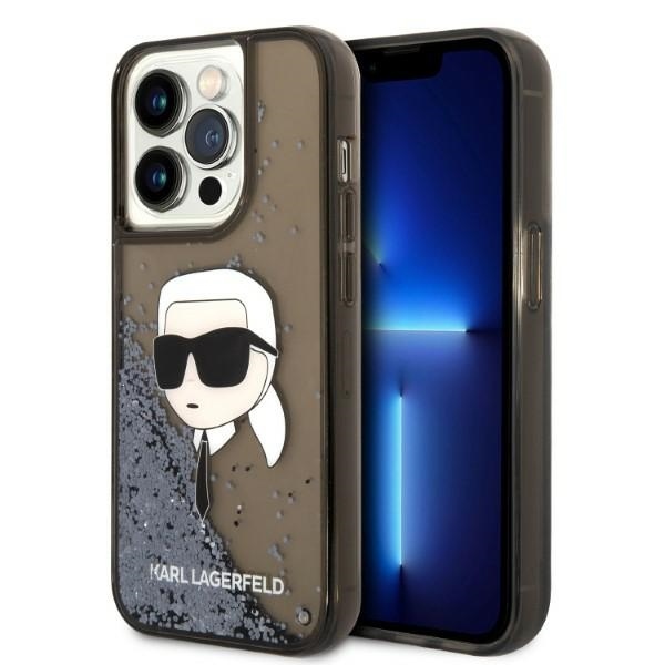 Karl Lagerfeld trblietavý pevný kryt (KLHCP14XLNKHCK) na iPhone 14 Pro Max - Karl Head KF2340318