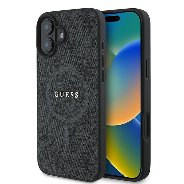 Guess 4G Ring Classic Logo MagSafe kryt na iPhone 16 Plus (GUHMP16MG4GFRK) - čierny KF2340444