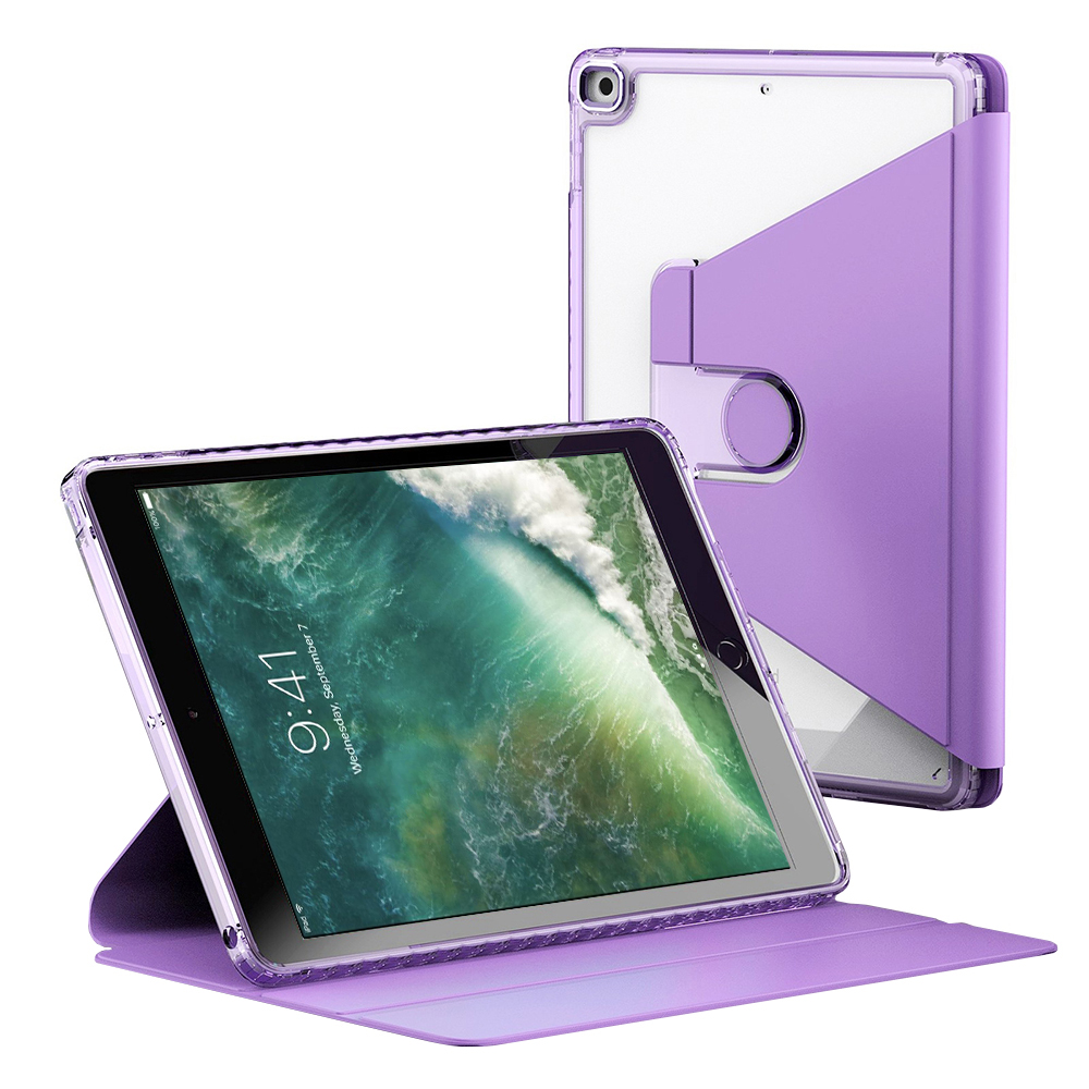 Techsuit Crystal Vision ochranné puzdro na iPad 9.7 (2017 / 2018) – Fialový KF2323256