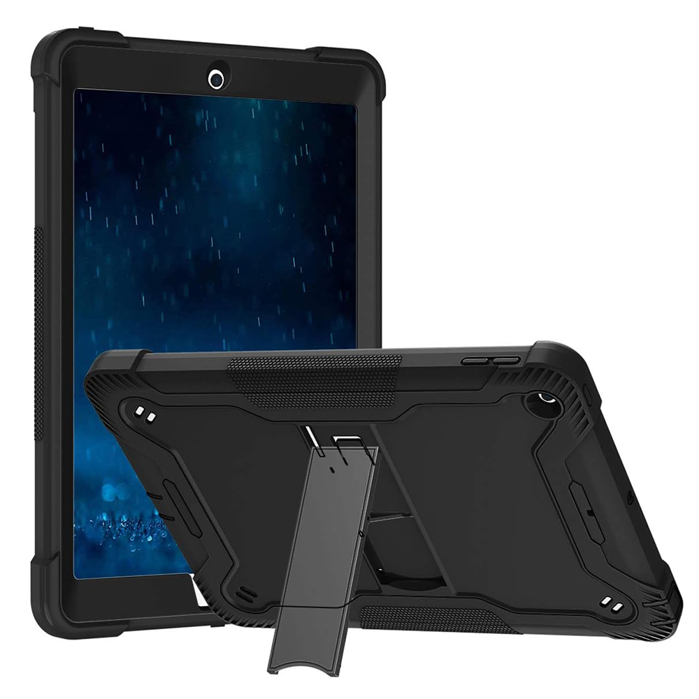 Techsuit Rugged TabShell Obal a Ochranné Sklo pre iPad 9.7 (2017 / 2018) – Čierny KF2327064
