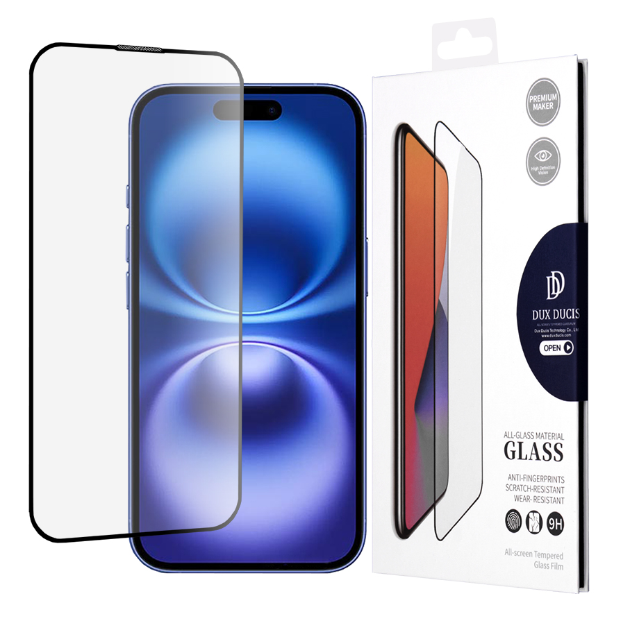 Dux Ducis Tempered Glass – tvrdené sklo na iPhone 16 – čierny rámik KF2335362