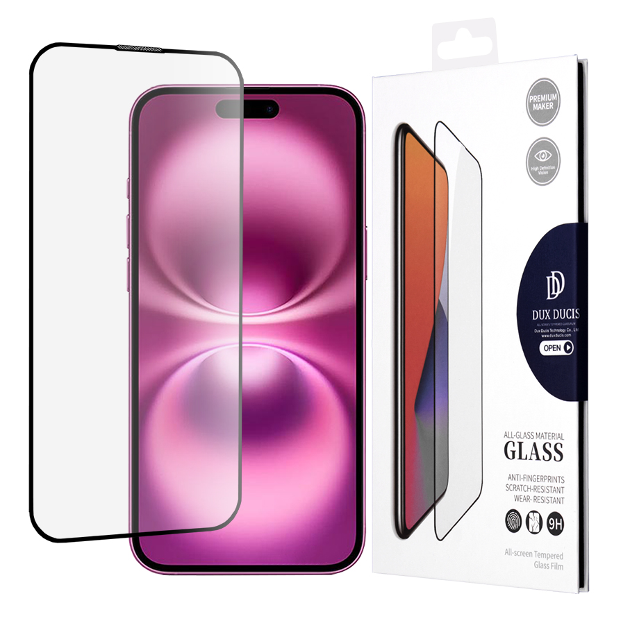 Dux Ducis Tempered Glass – tvrdené sklo na iPhone 16 Plus – čierny rámik KF2335363