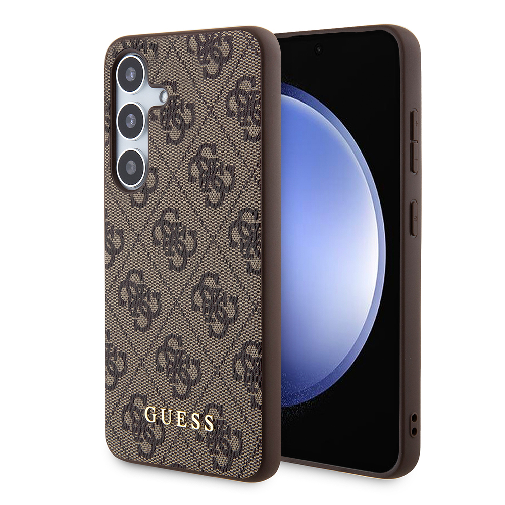 Guess Hardcase 4G Metal Gold Logo (GUHCS24MG4GFBR) kryt na Samsung Galaxy S24 Plus – Hnedý KF2339994