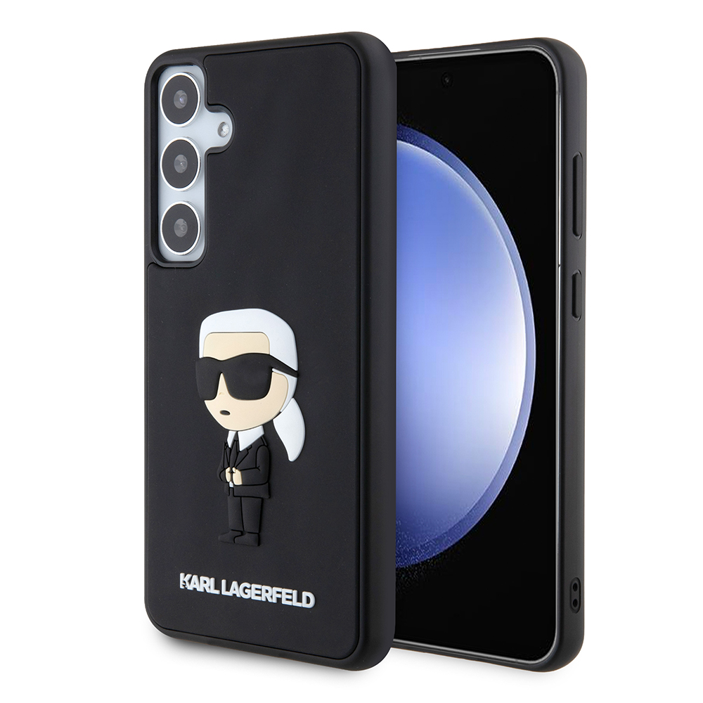 Karl Lagerfeld 3D Dizajn (KLHCS24M3DRKINK) kryt na Samsung Galaxy S24 Plus – Gumený Ikonik KF2339498