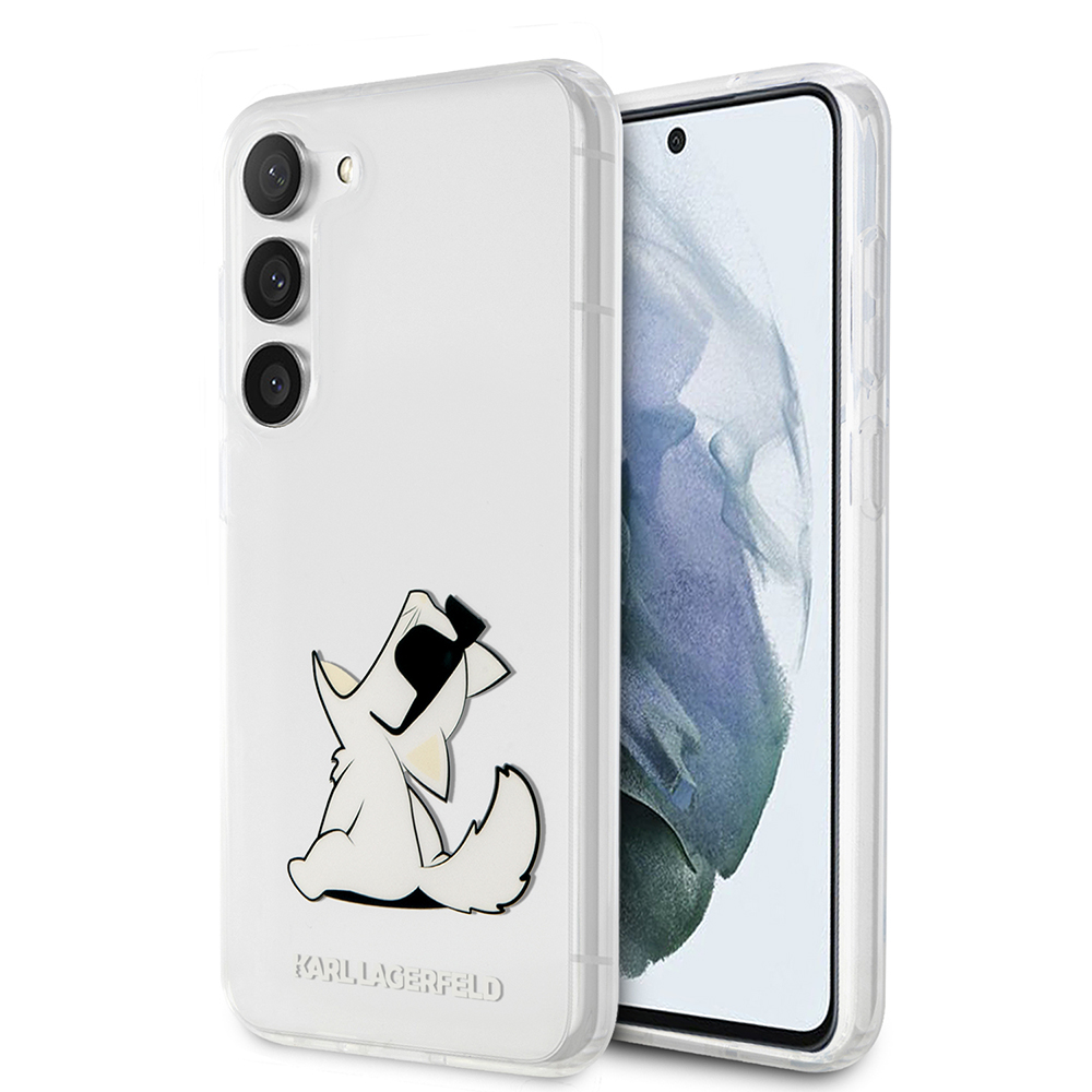 Karl Lagerfeld Hardcase Transparent (KLHCS23MCFNRC) kryt na Samsung Galaxy S23 Plus – Choupette Fun KF2340115