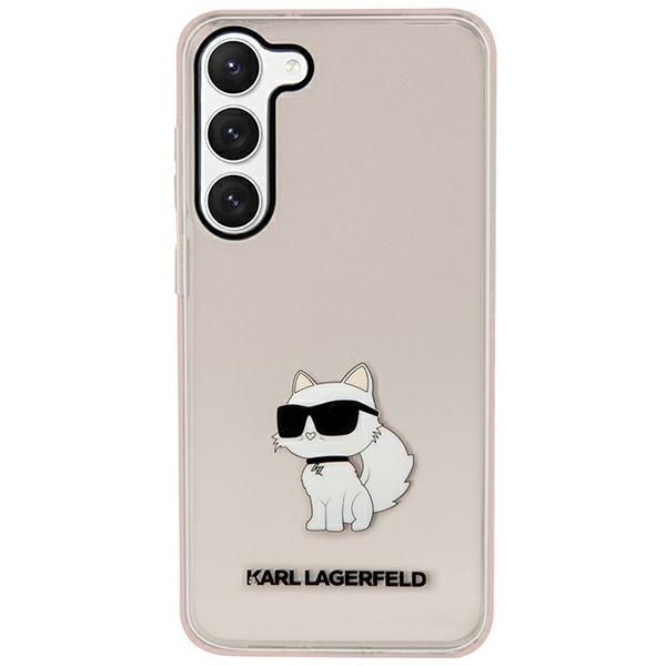 Karl Lagerfeld Hardcase (KLHCS23MHNCHTCP) kryt na Samsung Galaxy S23 Plus – Ružový Ikonik Choupette KF2340110