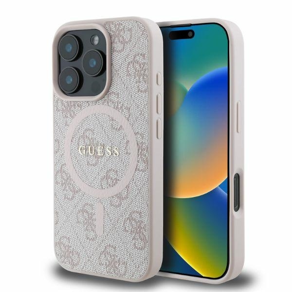 Guess 4G Ring Classic Logo MagSafe (GUHMP16XG4GFRP) kryt na iPhone 16 Pro Max – Ružový KF2340441