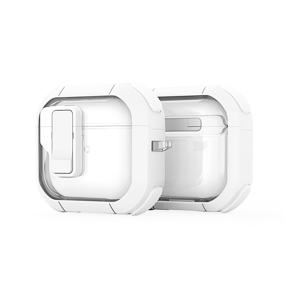 Dux Ducis PECN Series Case – ochranné puzdro na Apple AirPods 4 – biele KF2340967
