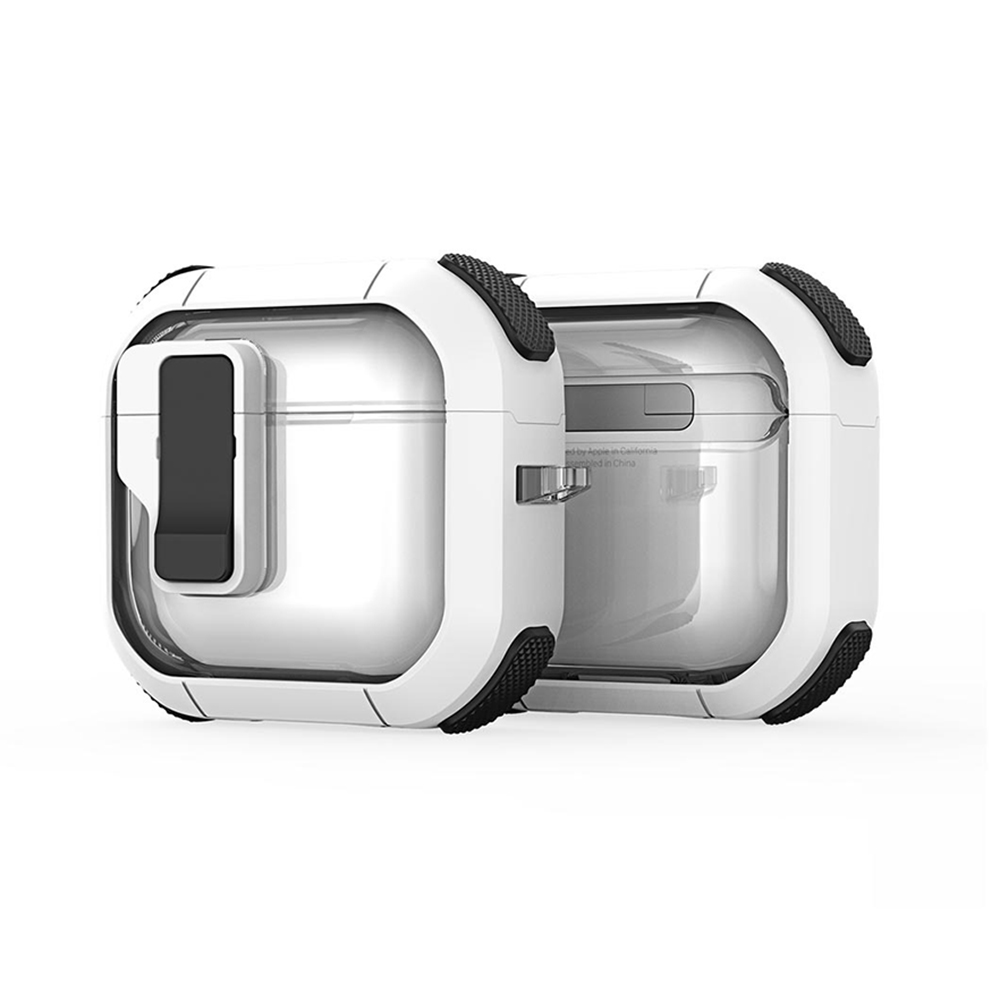Dux Ducis PECN Series Case – ochranné puzdro na Apple AirPods 4 – biele / čierne KF2340968