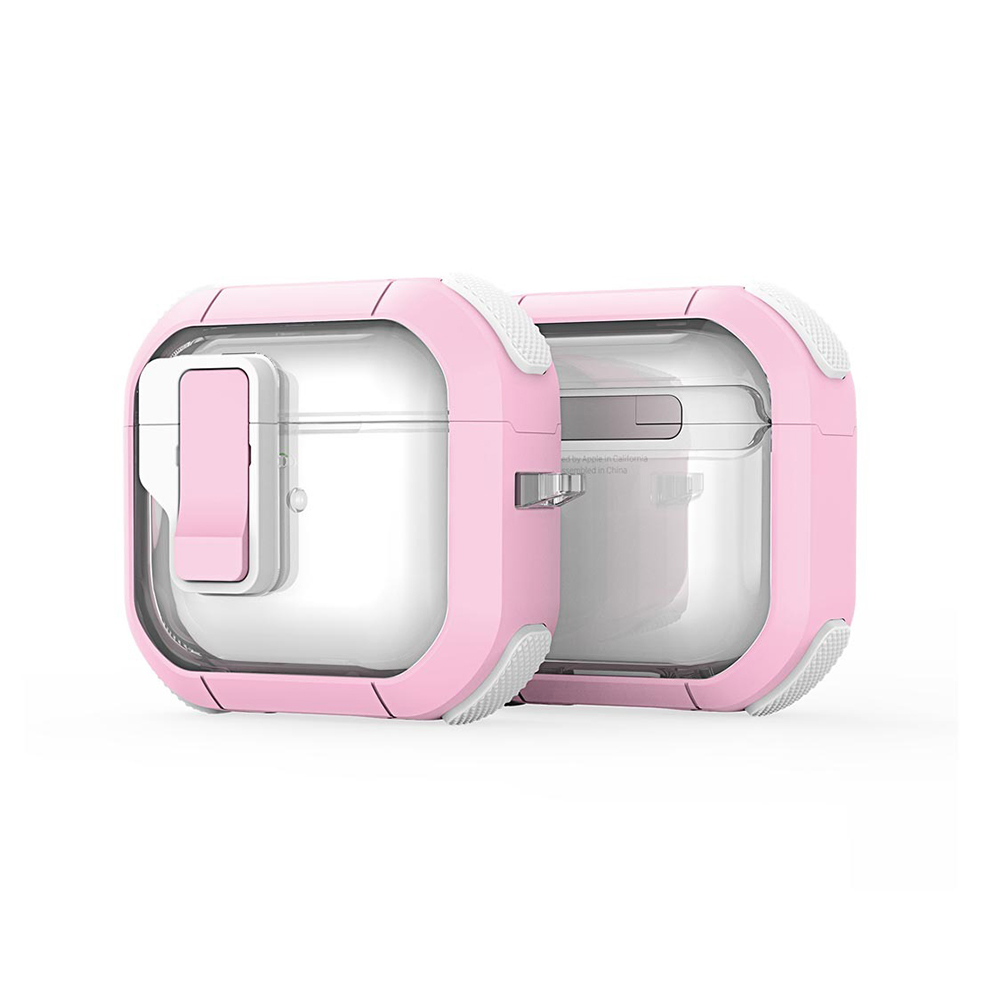 Dux Ducis PECN Series Case – ochranné puzdro na Apple AirPods 4 – ružové / biele KF2340969