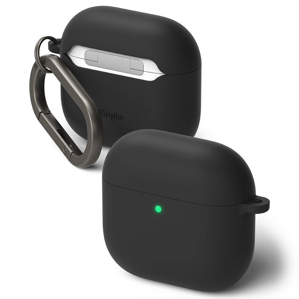 Ringke Silicone – Silikónové puzdro na Apple AirPods 4 – Čierne KF2341091